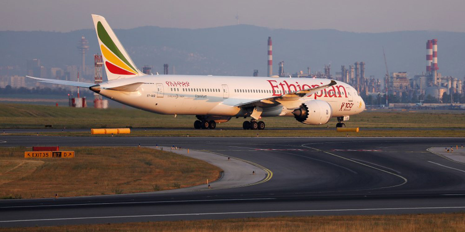 Ethiopian Airlines flight with entertainment all over the equatorial