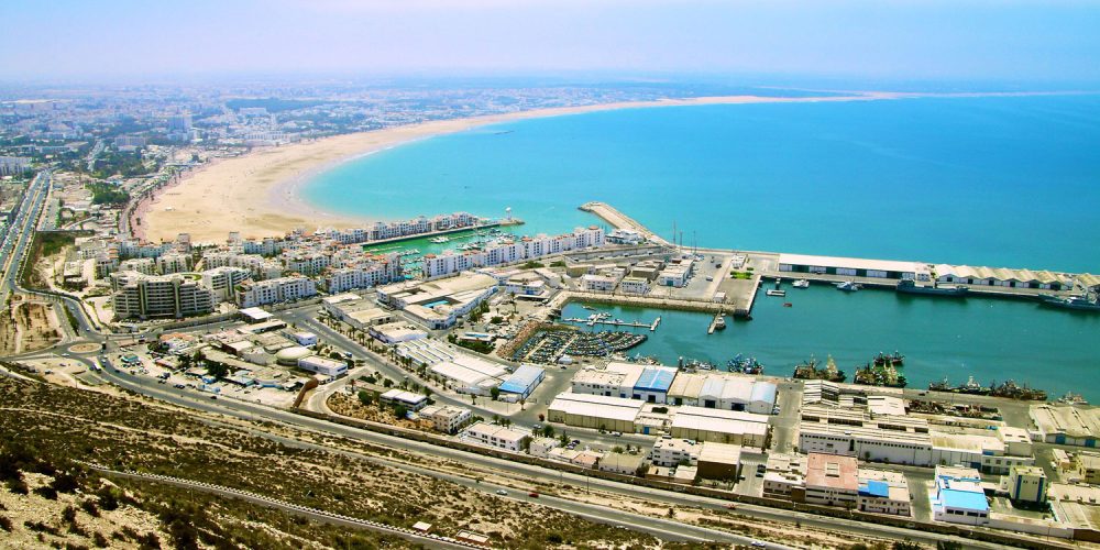 Agadir panorama - make a helicopter flight