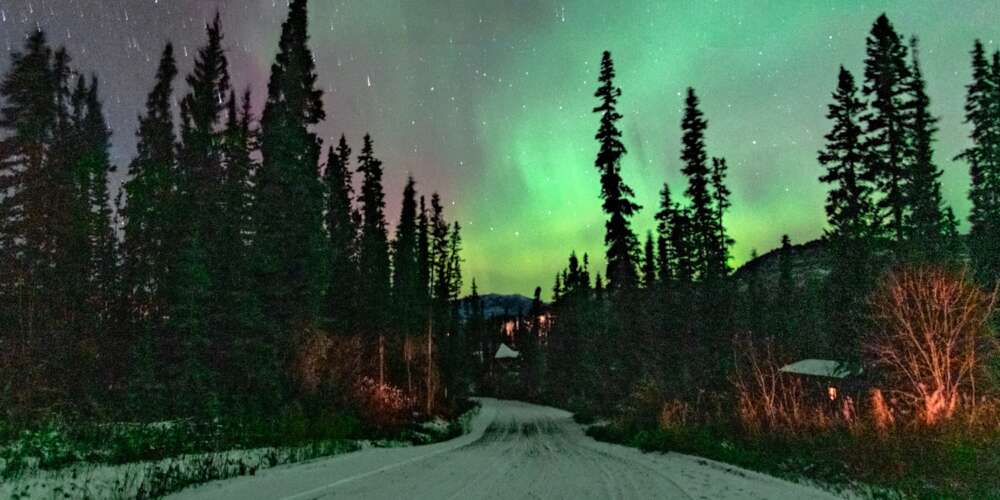 Whitehorse, capital of Yukon territory in Canada, Northern Lights