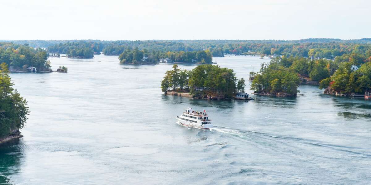 Cruise boat on St. Lawrence River