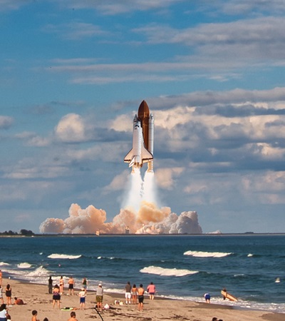 Missile launch from Cape Canaveral Florida