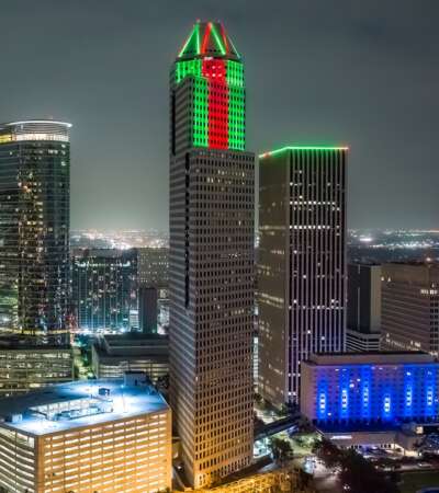 Houston Downtown Skyline from the air