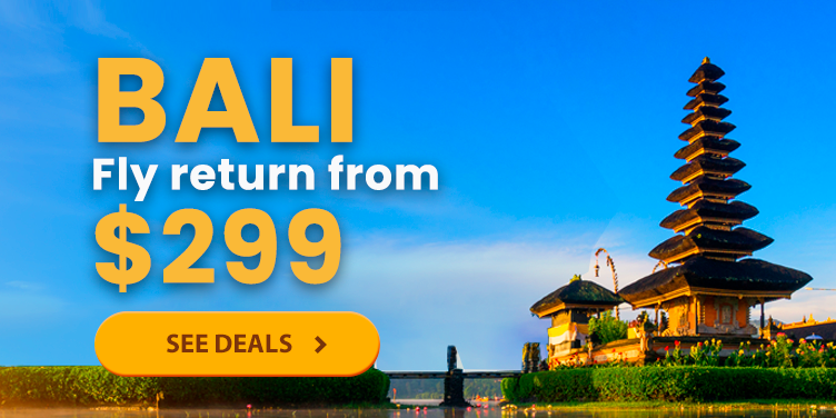 Flight Bali from Perth from $299 – book hotel from $30