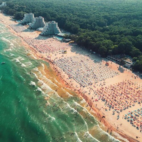 Albena beach resort on the Black Sea in Bulgaria