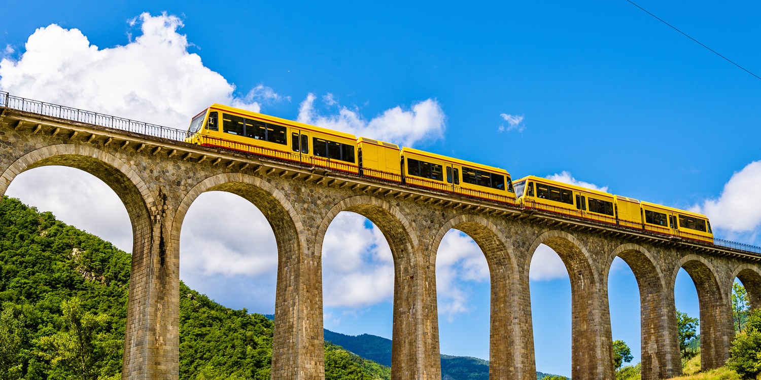 France’s Little Yellow Train chugging through the Pyrenees