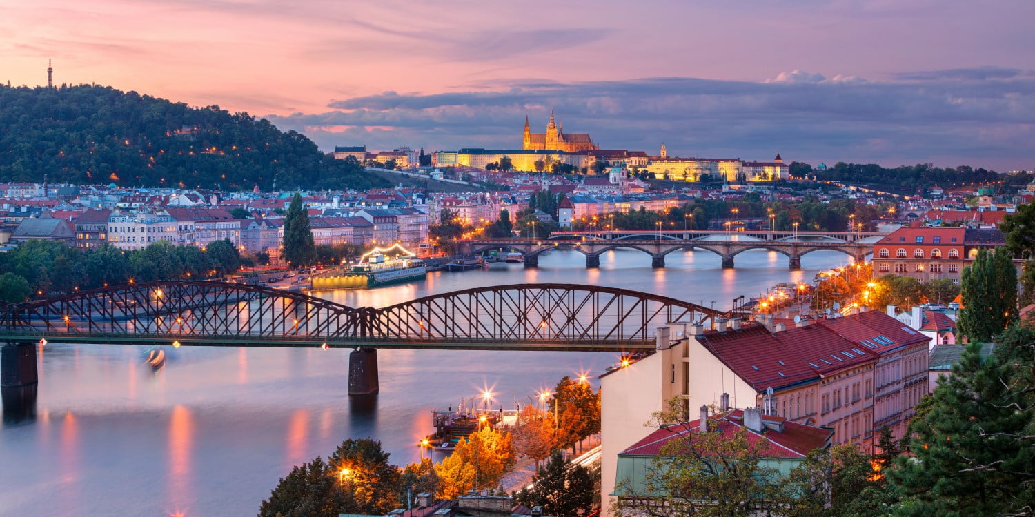 Prague, Czech Republic, bridges on river Vltava