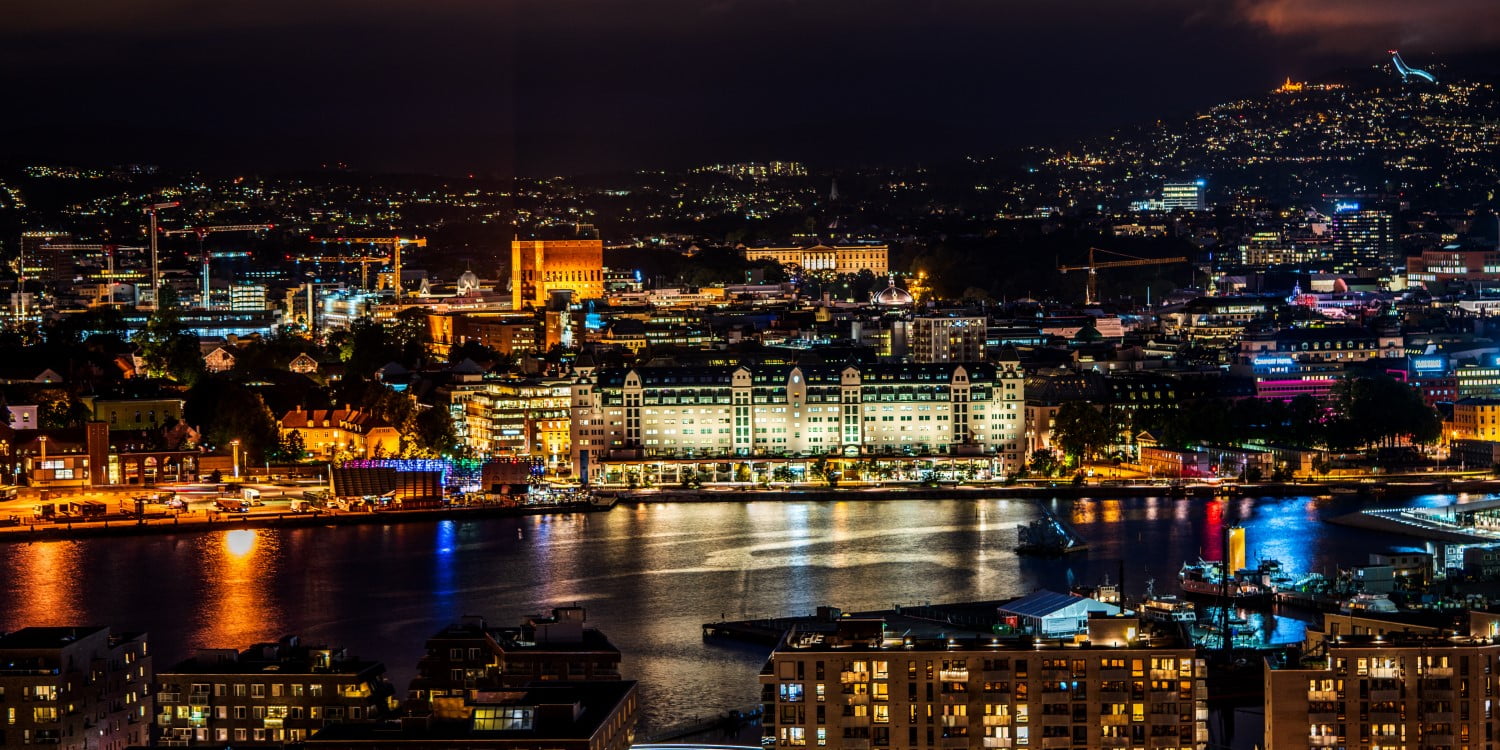 Oslo, Norway, night view