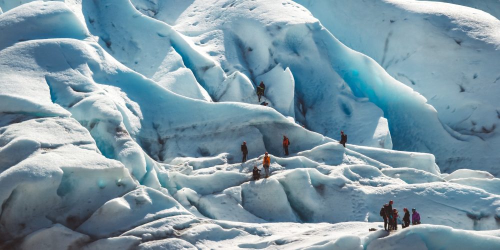 Glacier climbing in Iceland