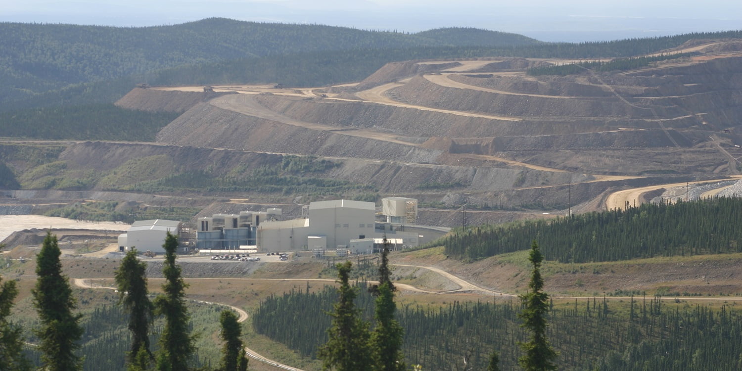 Pit Mining for Gold in Alaska Near Fairbanks showimg the Digging a Scars left in the Environment