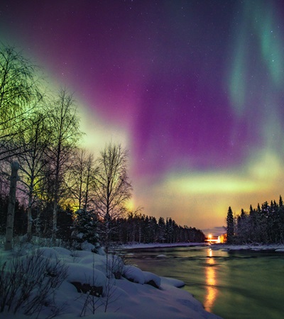 Aurora in Rovaniemi, Lapland Finland