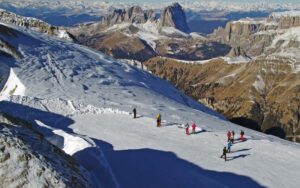Ski in Marmolada in Italy